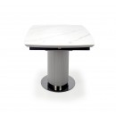 Стол обеденный HALMAR DANCAN белый мрамор/серый/черный 160-220/90